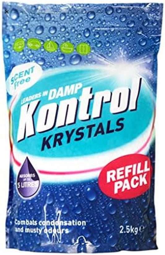 Kontrol Damp Krystals 2.5Kilo Refill Bag No Scent Damp Moisture Trap.