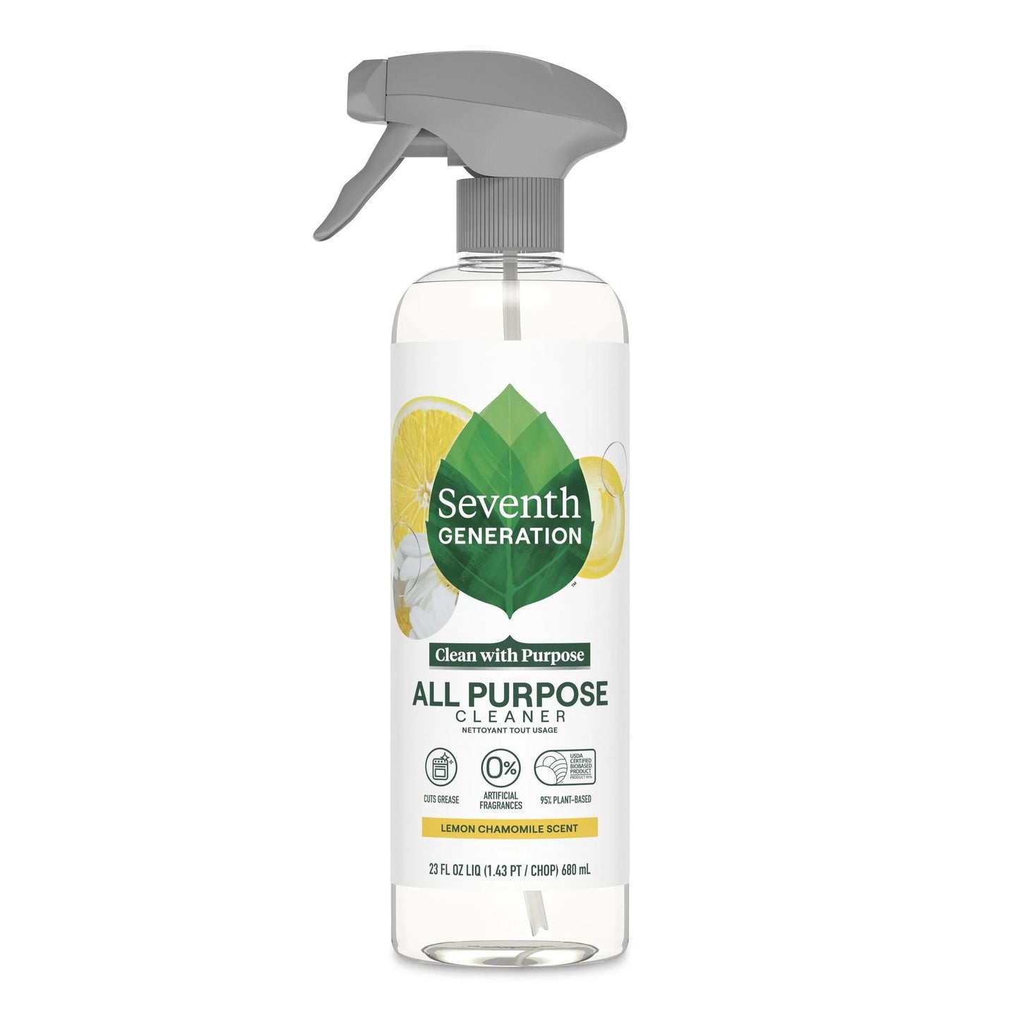 Seventh Generation All Purpose Surface Cleaner, Lemon Chamomile Citrus, 23 Oz