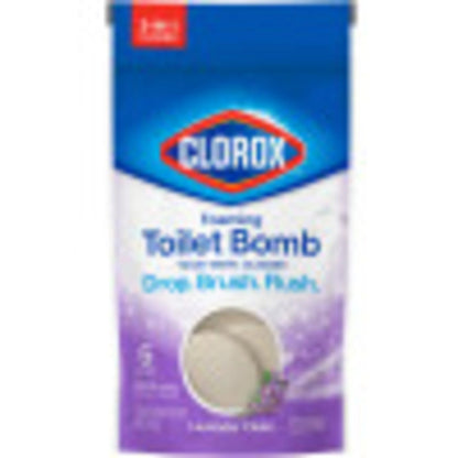 Clorox Foaming Toilet Bomb Toilet Bowl Cleaner, Bleach Free, Lavender Clean, 5 Count