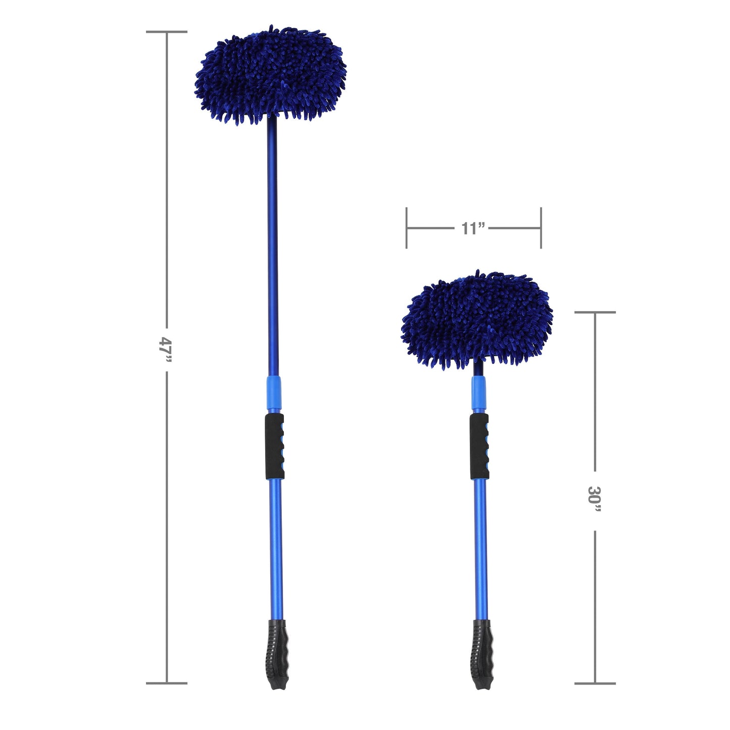 Auto Drive Microfiber Mop, Blue Aluminum Telescoping Handle