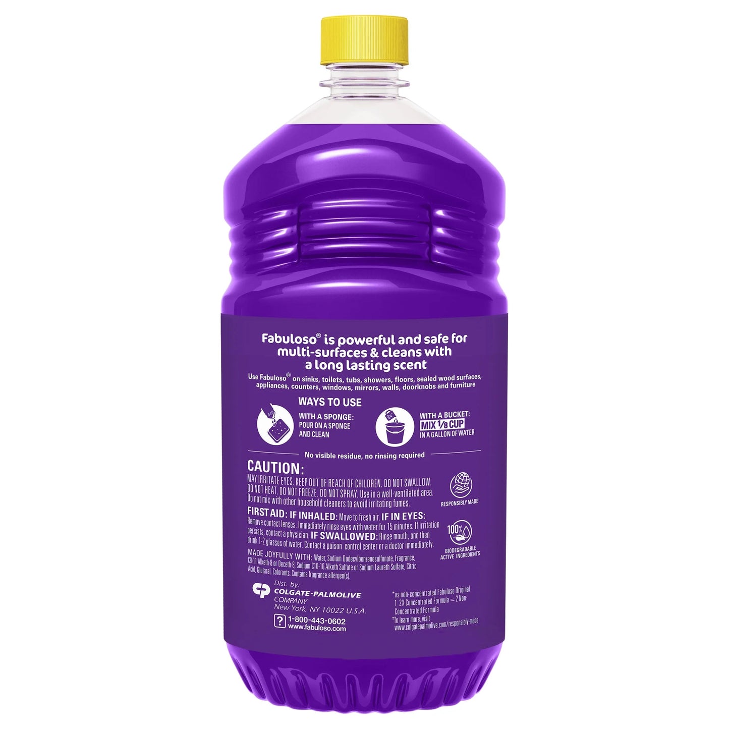 Fabuloso Multi-Purpose Cleaner & Floor Cleaner 2X Concentrated, Lavender - 56 Fl Oz