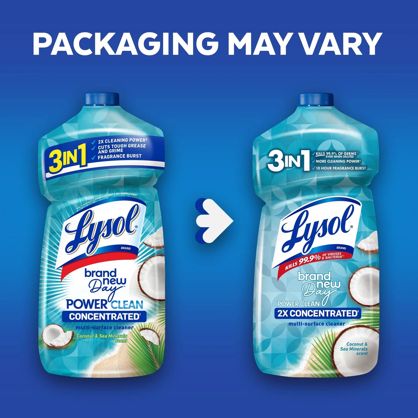 Lysol® Multi-Surface Cleaner - Pourable Brand New Day™ Coconut & Sea Minerals 9/28 Oz.