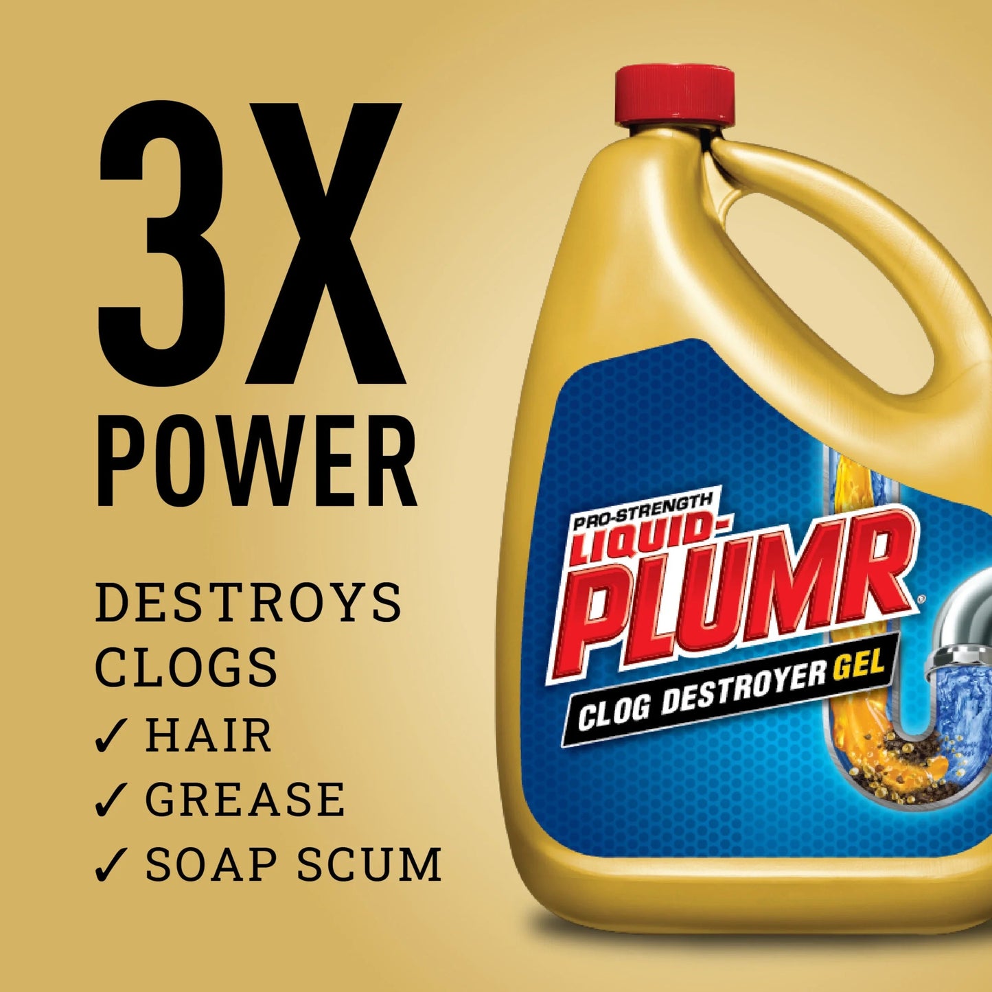 Liquid-Plumr Pro-Strength Full Clog Destroyer plus Pipeguard, 32 Ounces