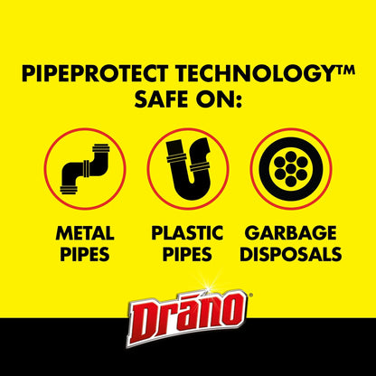 Drano Max Gel Drain & Clog Remover, Professional Strength Line, 128 Oz