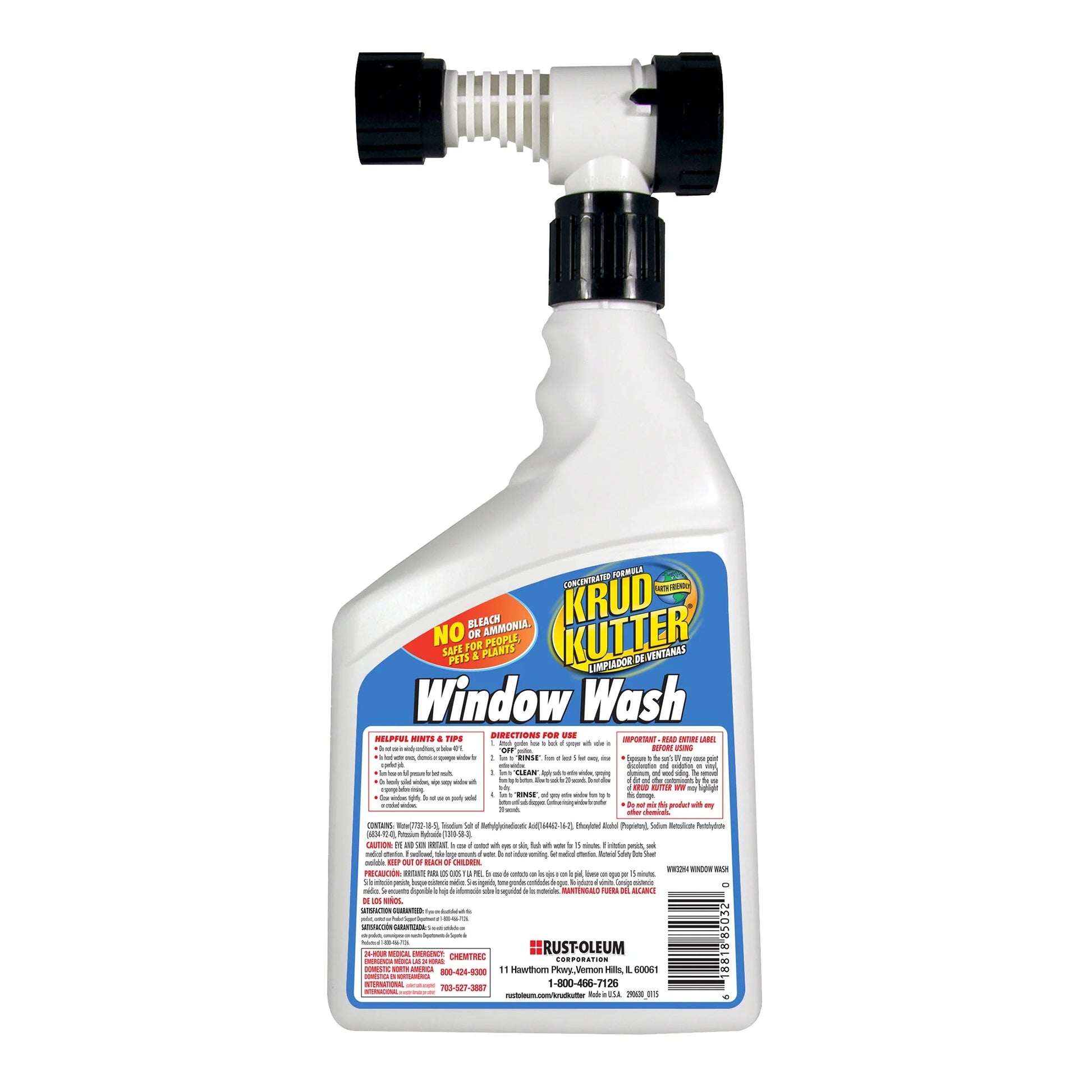 Krud Kutter Hose End Window Wash Cleaner Liquid Concentrate-Ww32H4, 32 Oz Bottle