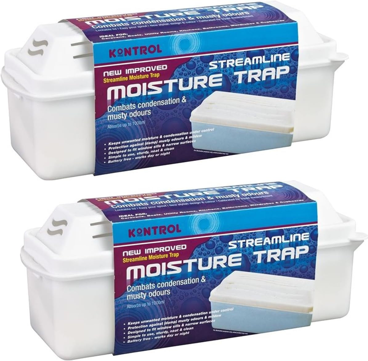 Pack of 2 X Kontrol Streamline Moisture Absorber Traps