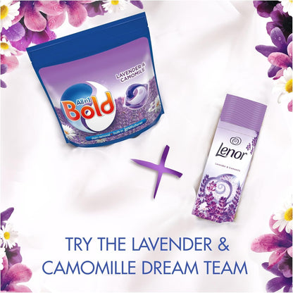 Bold All-In-1 Pods Washing Liquid Capsules Lavender & Camomile 108 Washes (54X2), Washing Detergent for Brilliant Cleaning with Built-In Fabric Softener