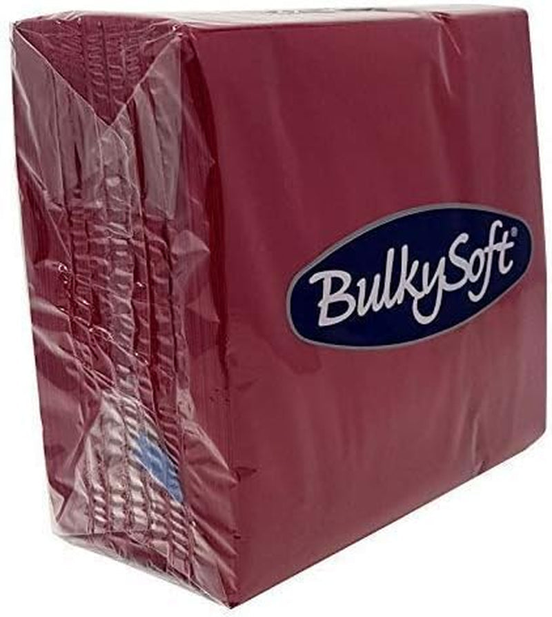 Paper Serviettes Soft Napkins 33X33Cm 2PLY Bulkysoft Solid Colours Choose Colours (White, 100)