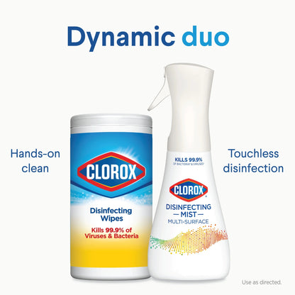 Clorox Disinfectant Mist, Multi-Surface Spray, Eucalyptus Peppermint, 16 Fl Oz