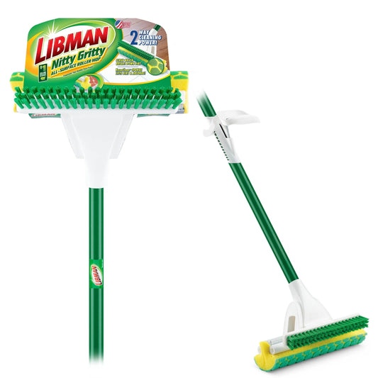 Libman Nitty Gritty Roller Mop with Scrub Brush