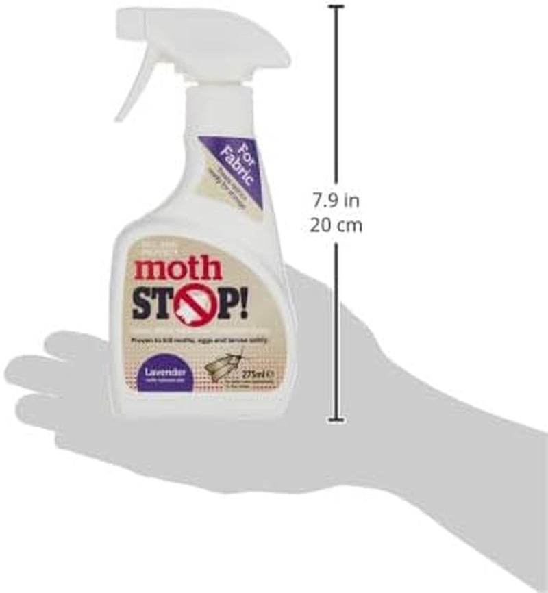 Moth Stop Lakeland Fabric Moth Killer & Freshener Spray 275Ml – Kill Moths & Eggs Lasts for 3 Months