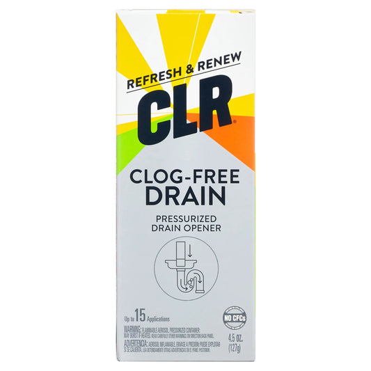 CLR Brand Clog-Free Drain Opener, Chemical-Free Pressurized Air Canister, 4.5 Oz (1 Pack)