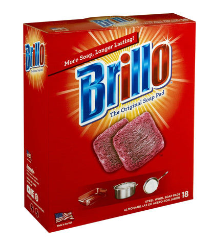 Brillo 23318 Steel Wool Soap Pads. 18-Ct. - Quantity 6