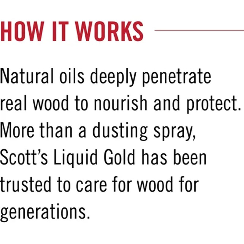 Scotts Liquid Gold® Wood Cleaner, Polish and Protector, 11.5 Oz.