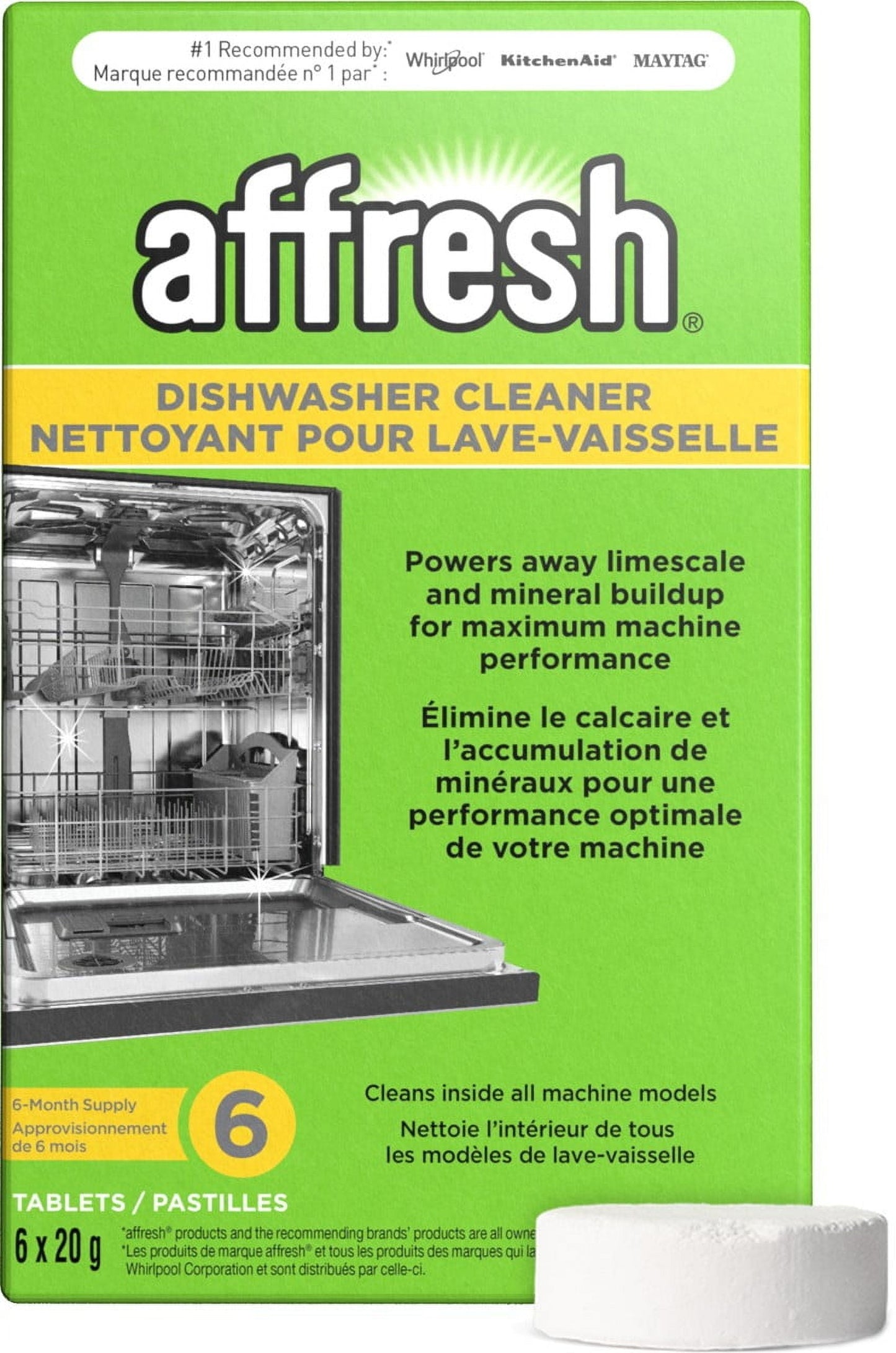 Affresh W10549851 Dishwasher Cleaner with 6 Tablets in Carton