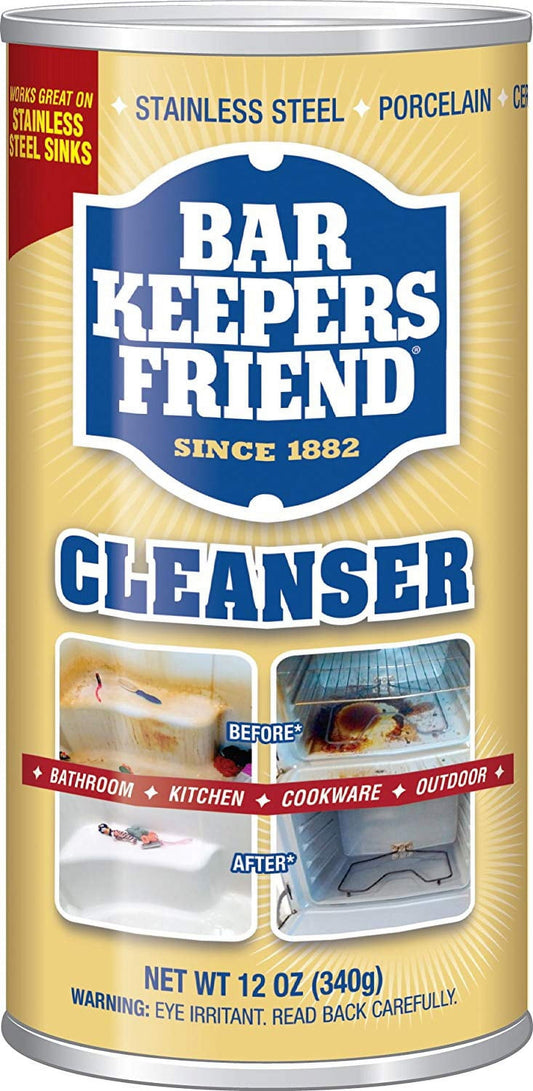 Bar Keepers Friend All-Purpose Cleaner & Polish 12 Oz (Pack of 2)