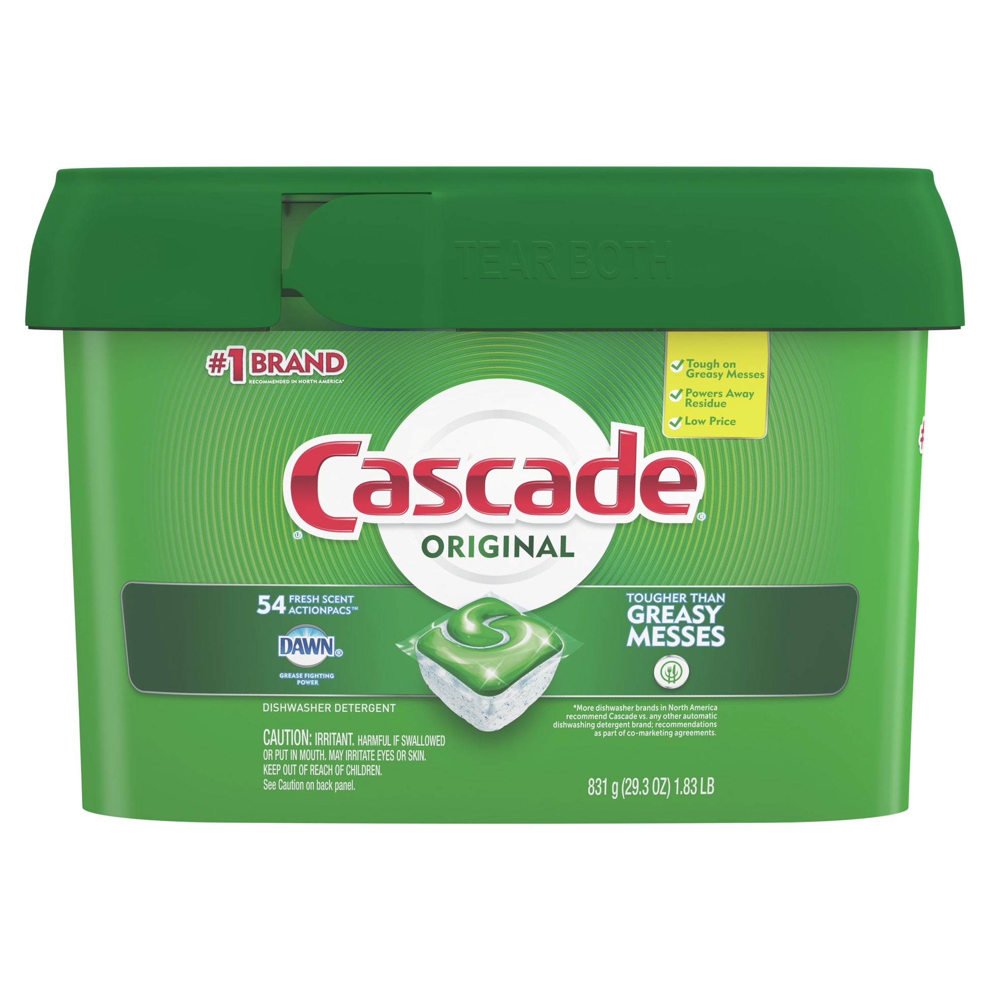 Cascade Original Dishwasher Pods, Actionpacs Dishwasher Detergent Tabs, Fresh Scent, 85 Count