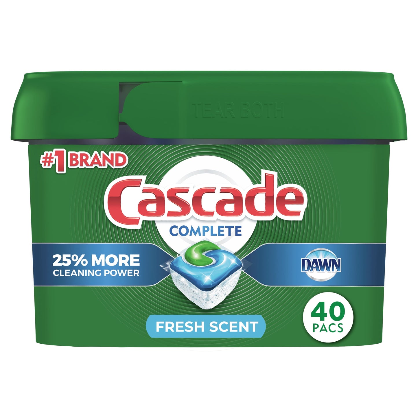 Cascade Complete Dishwasher Pods, Action Pacs Dishwasher Detergent, Dishwasher Tabs, Fresh, 78 Count