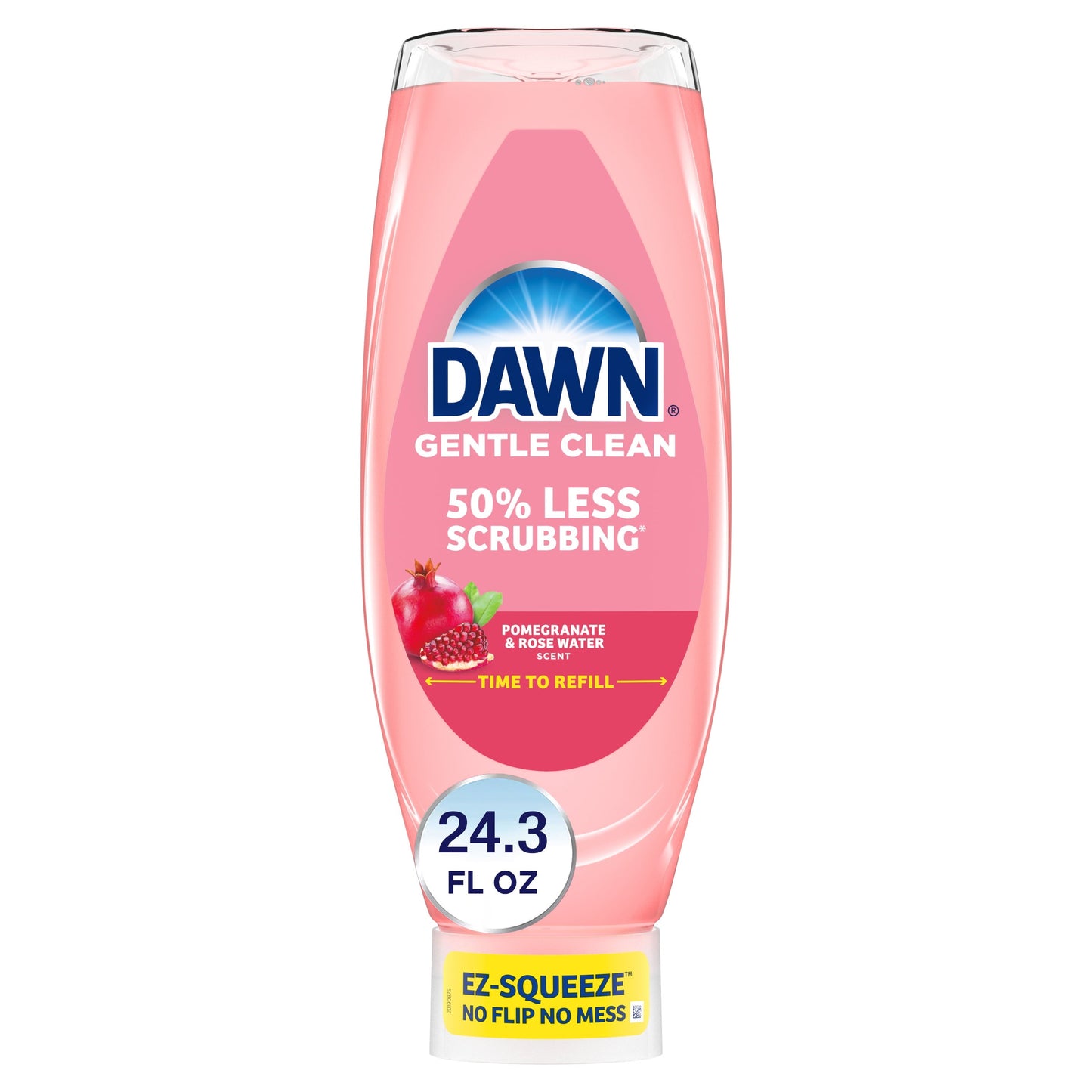 Dawn Gentle Clean Ez-Squeeze Dish Soap, Dishwashing Liquid, Pomegranate & Rose Water, 24.3Oz