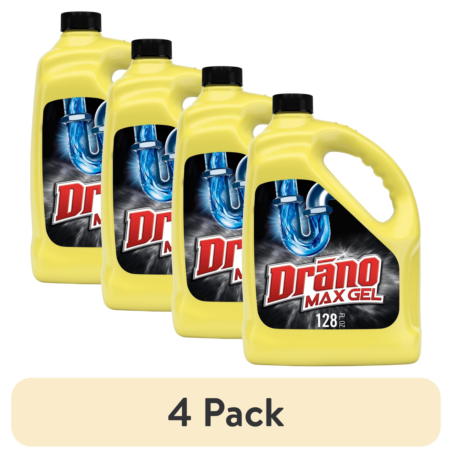 Drano Max Gel Drain & Clog Remover, Professional Strength Line, 128 Oz