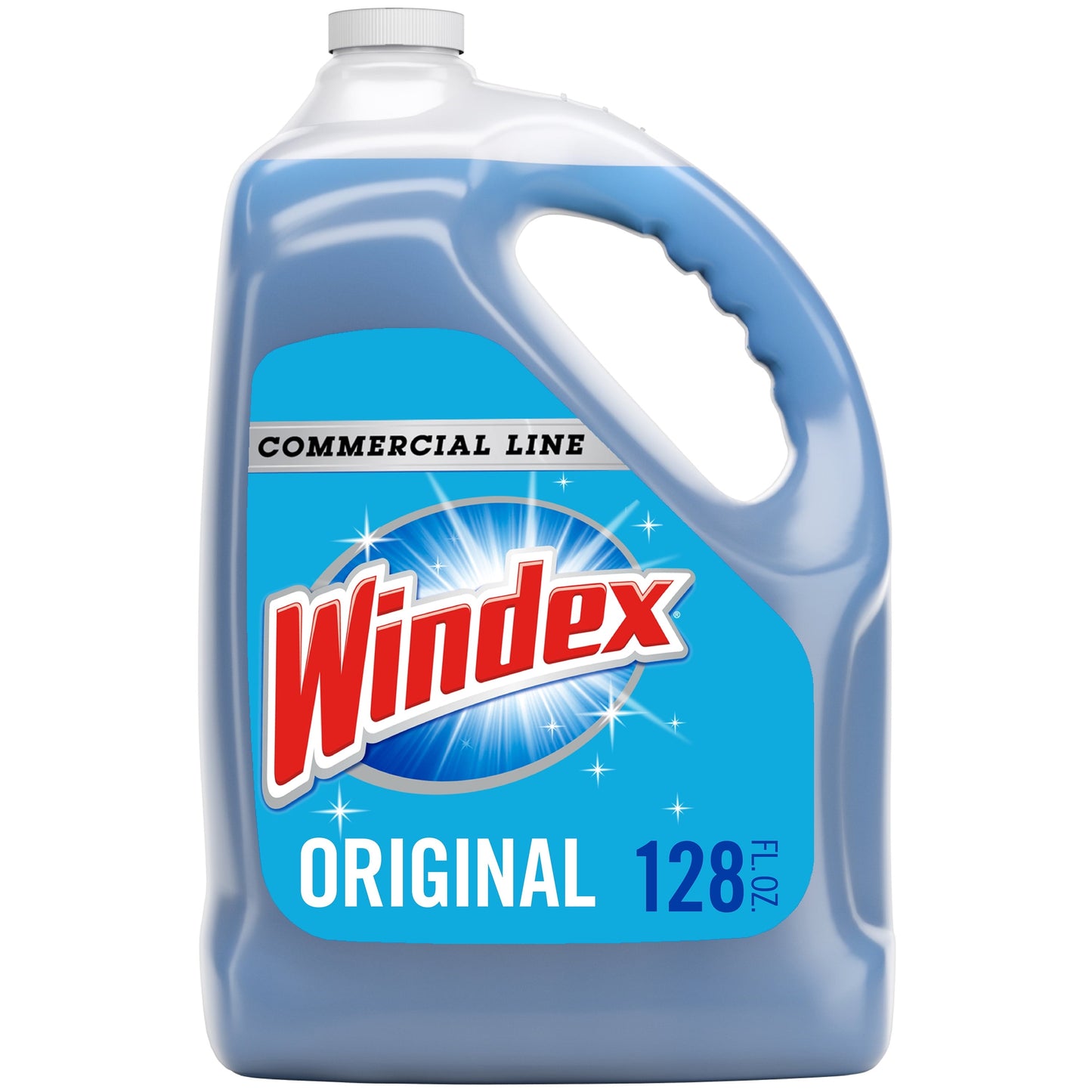 Windex Commercial Line Glass Cleaner Refill, Blue Original, 128 Fl Oz