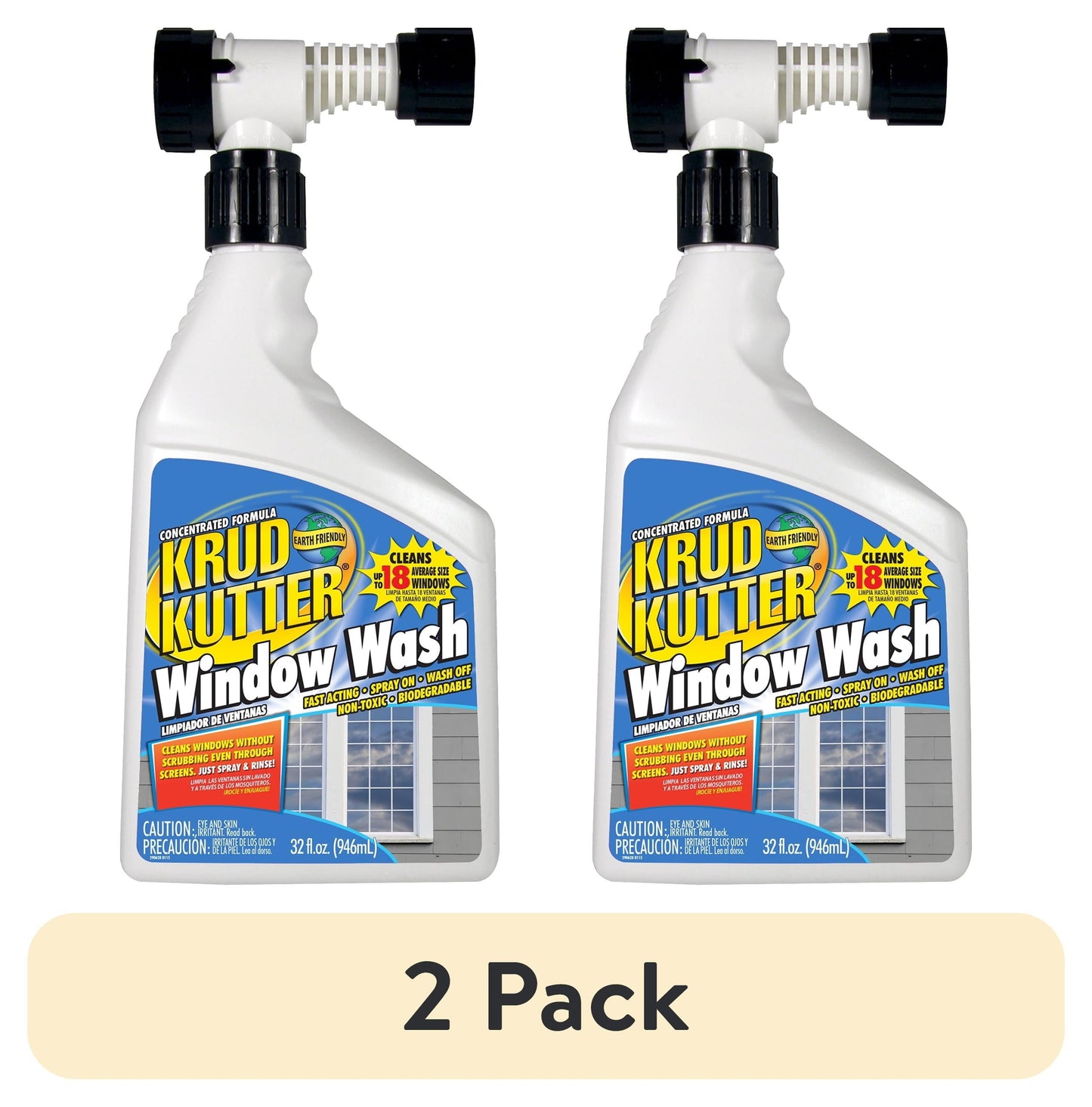 Krud Kutter Hose End Window Wash Cleaner Liquid Concentrate-Ww32H4, 32 Oz Bottle