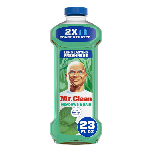 Mr. Clean 2X Concentrated Multi Surface Cleaner with Febreze Meadows & Rain Scent, 23FO