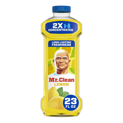 Mr. Clean 2X Concentrated Multi Surface Cleaner with Lemon Scent, 23 Fl Oz