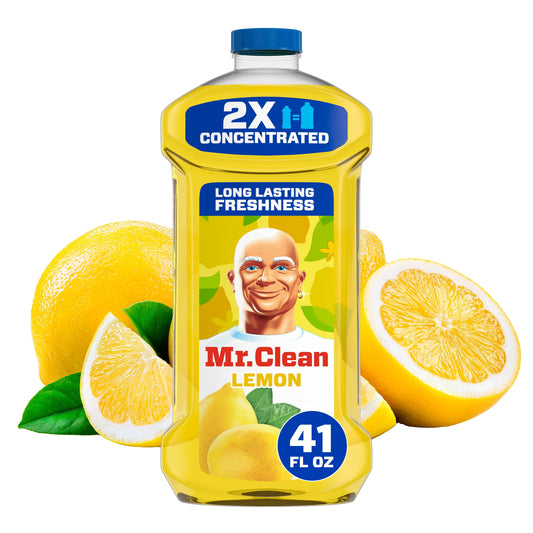 Mr. Clean 2X Concentrated Multi Surface, All Purpose Cleaner with Lemon Scent, 41 Fl Oz