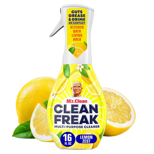 Mr. Clean Clean Freak All Purpose Cleaner Spray, Multi-Surface Cleaning, Lemon, 16 Fl Oz