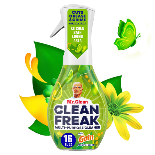 Mr. Clean Clean Freak All Purpose Cleaner Spray, Multi-Surface Cleaning, Gain, 16 Fl Oz