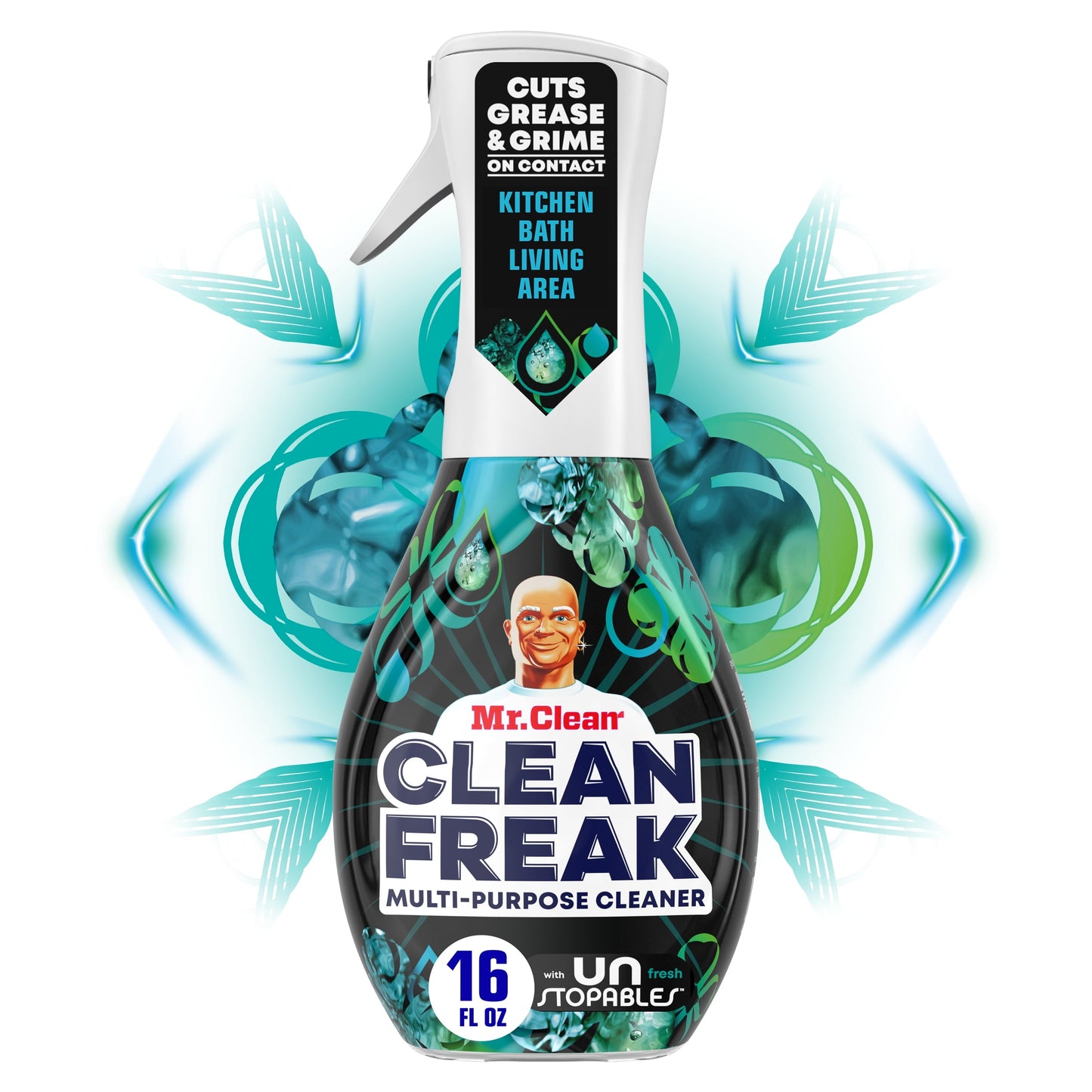 Mr. Clean Clean Freak All Purpose Cleaner Spray, Multi-Surface Cleaning, Unstopables Scent, 16 Fl Oz