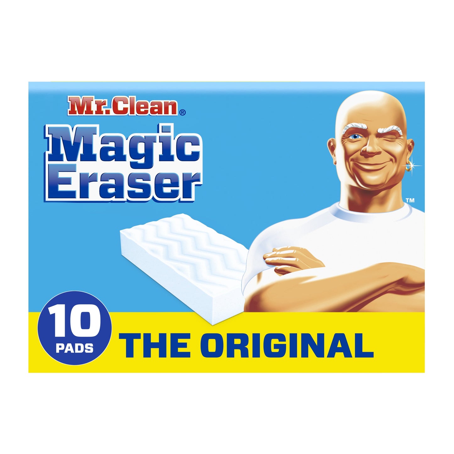 Mr. Clean Magic Eraser Original Cleaning Pads with Durafoam, 10 Ct