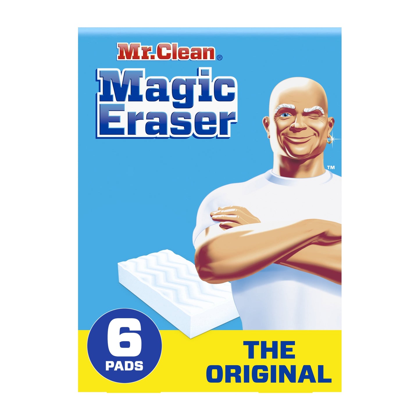 Mr. Clean Magic Eraser Original, Cleaning Pads with Durafoam, 6 Ct