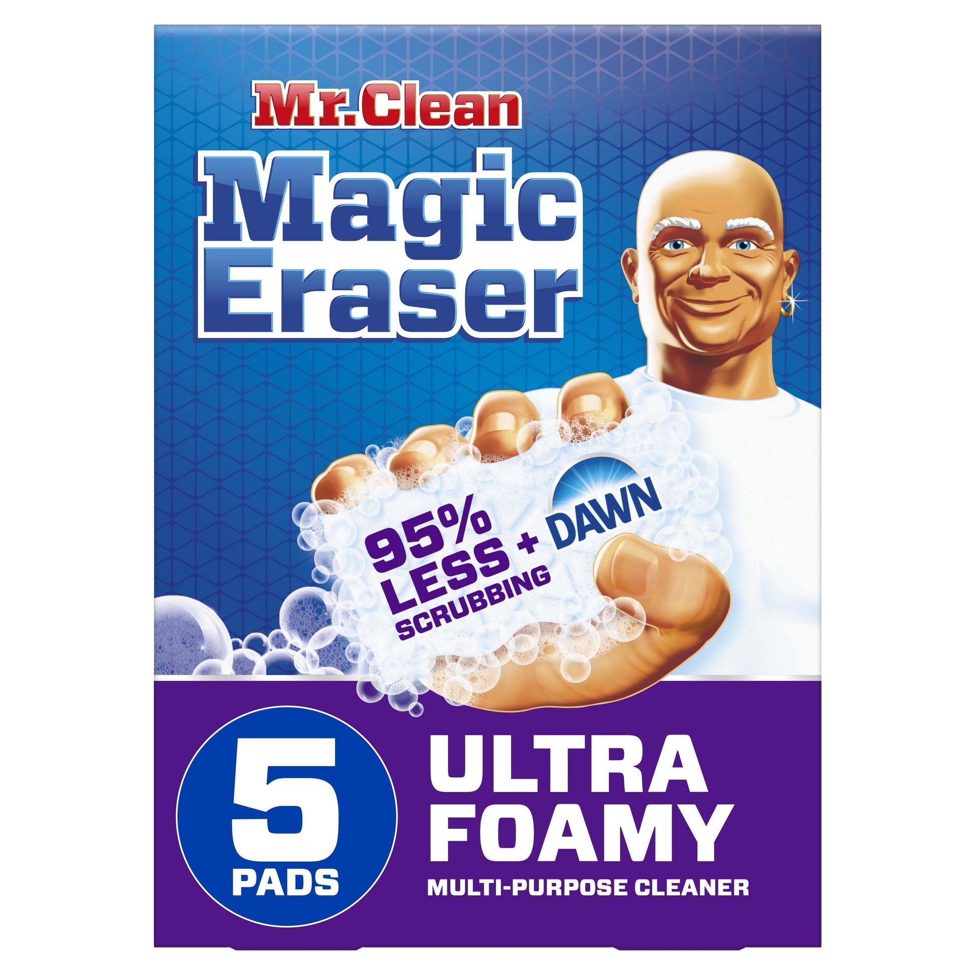 Mr. Clean Magic Eraser Ultra Foamy All Purpose Cleaner, Degreaser, Foaming Sponge, 5Ct