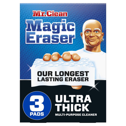 Mr. Clean Magic Eraser Ultra Thick All Purpose, Multi Surface Cleaner, Magic Eraser, 3Ct