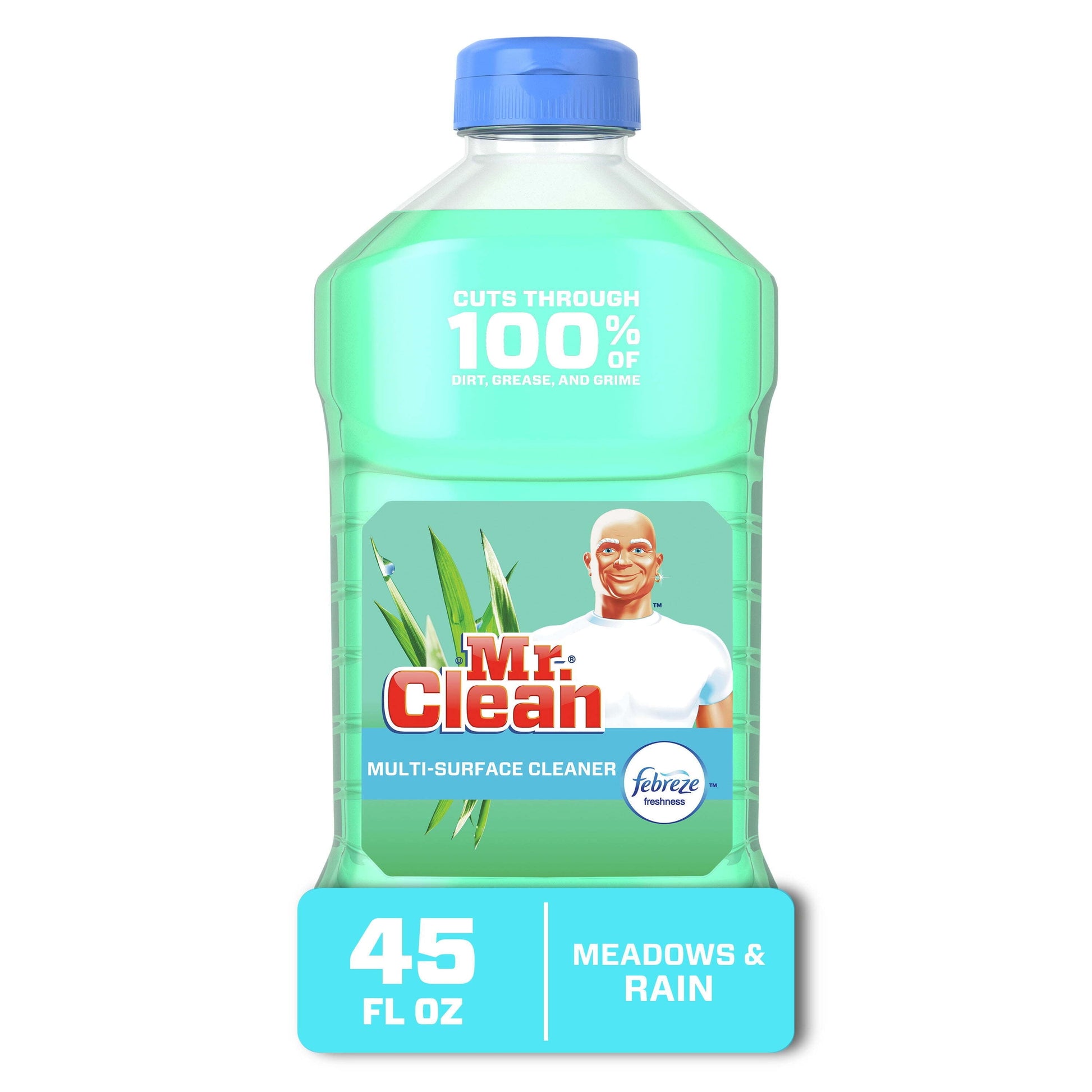 Mr. Clean 2X Concentrated Multi Surface Cleaner with Febreze Meadows & Rain Scent, 23FO