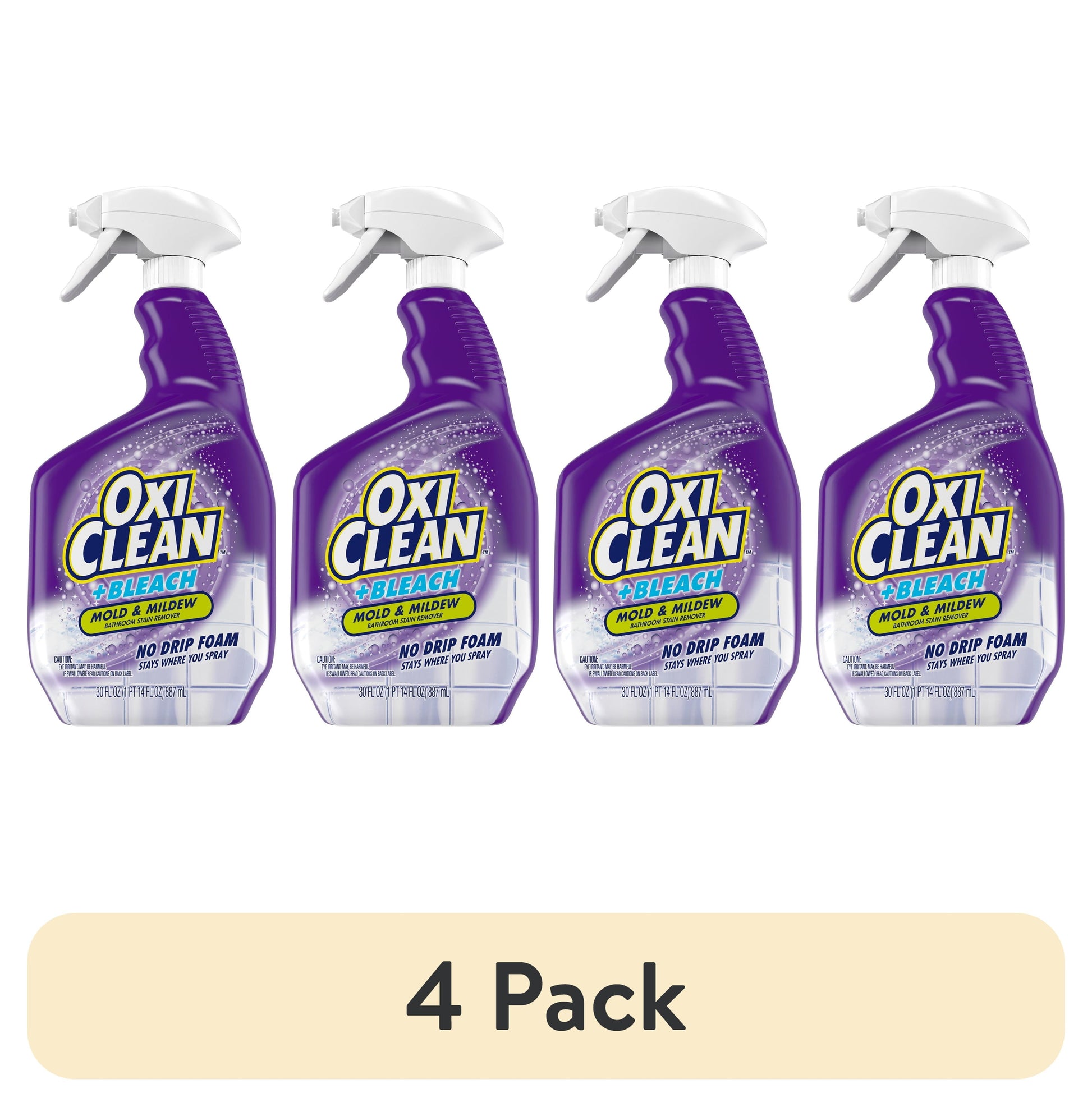 Oxiclean plus Bleach, No Drip Foam, Mold & Mildew Bathroom Stain Remover, 30 Oz