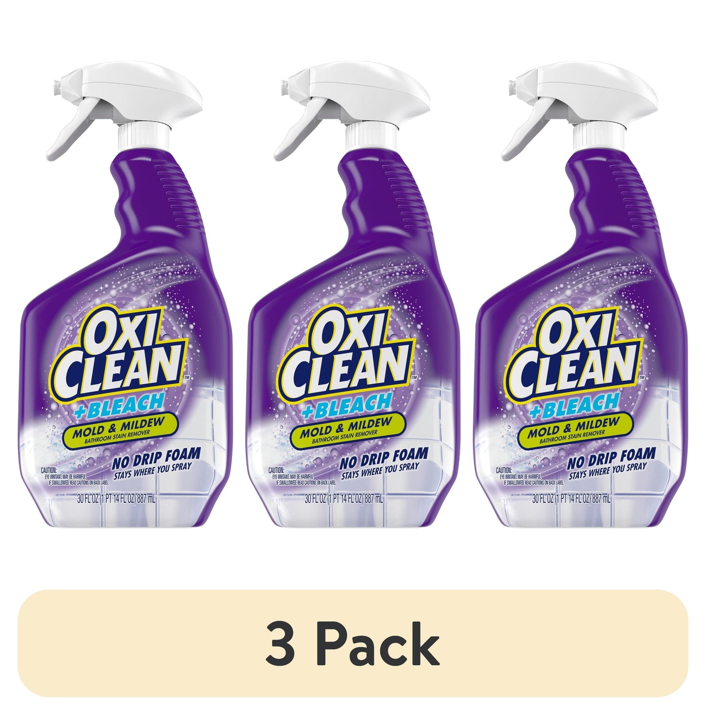 Oxiclean plus Bleach, No Drip Foam, Mold & Mildew Bathroom Stain Remover, 30 Oz