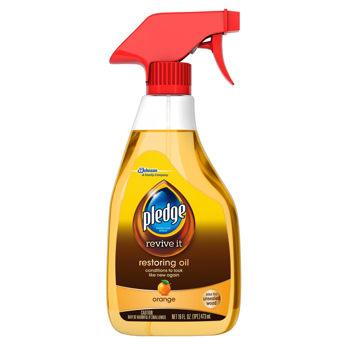 Pledge Restore & Shine Furniture Spray Cleaner with Orange Oil Polish, 16 Oz.