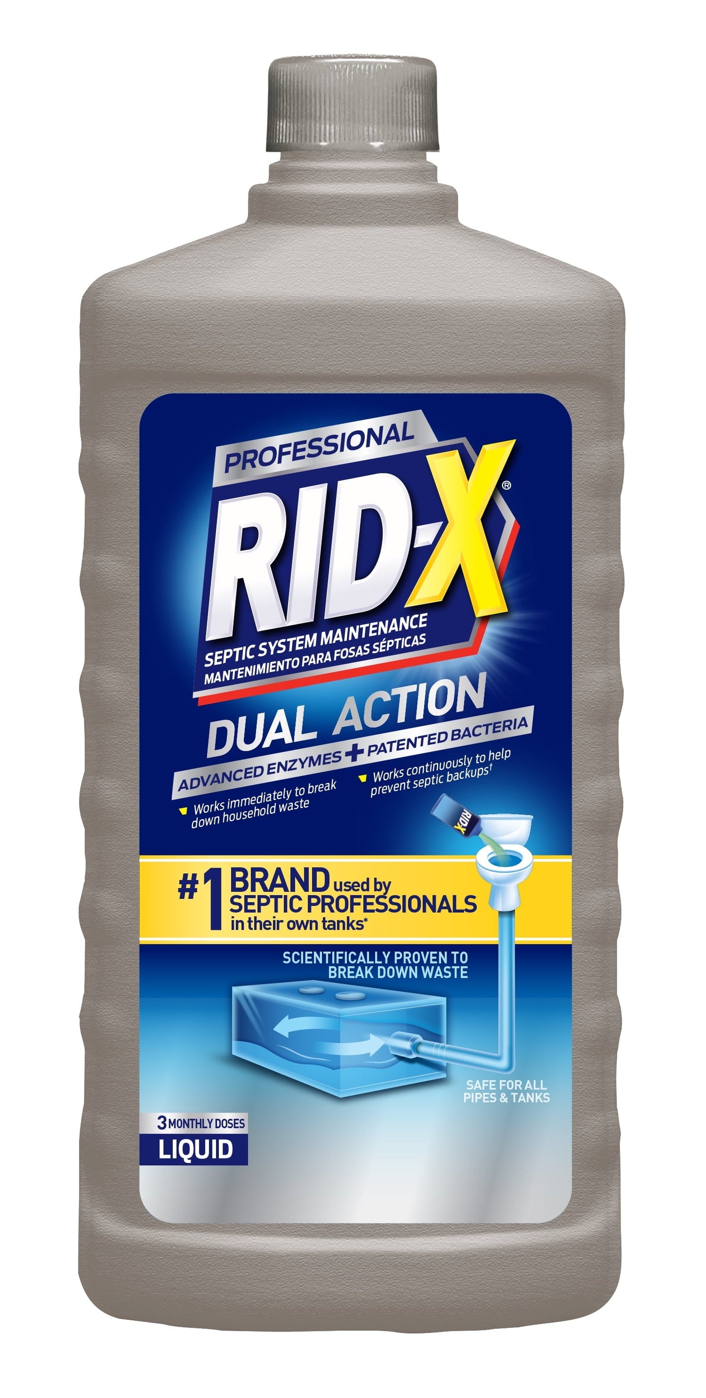 RID-X Professional Septic Treatment, 3 Month Supply of Liquid, 24Oz