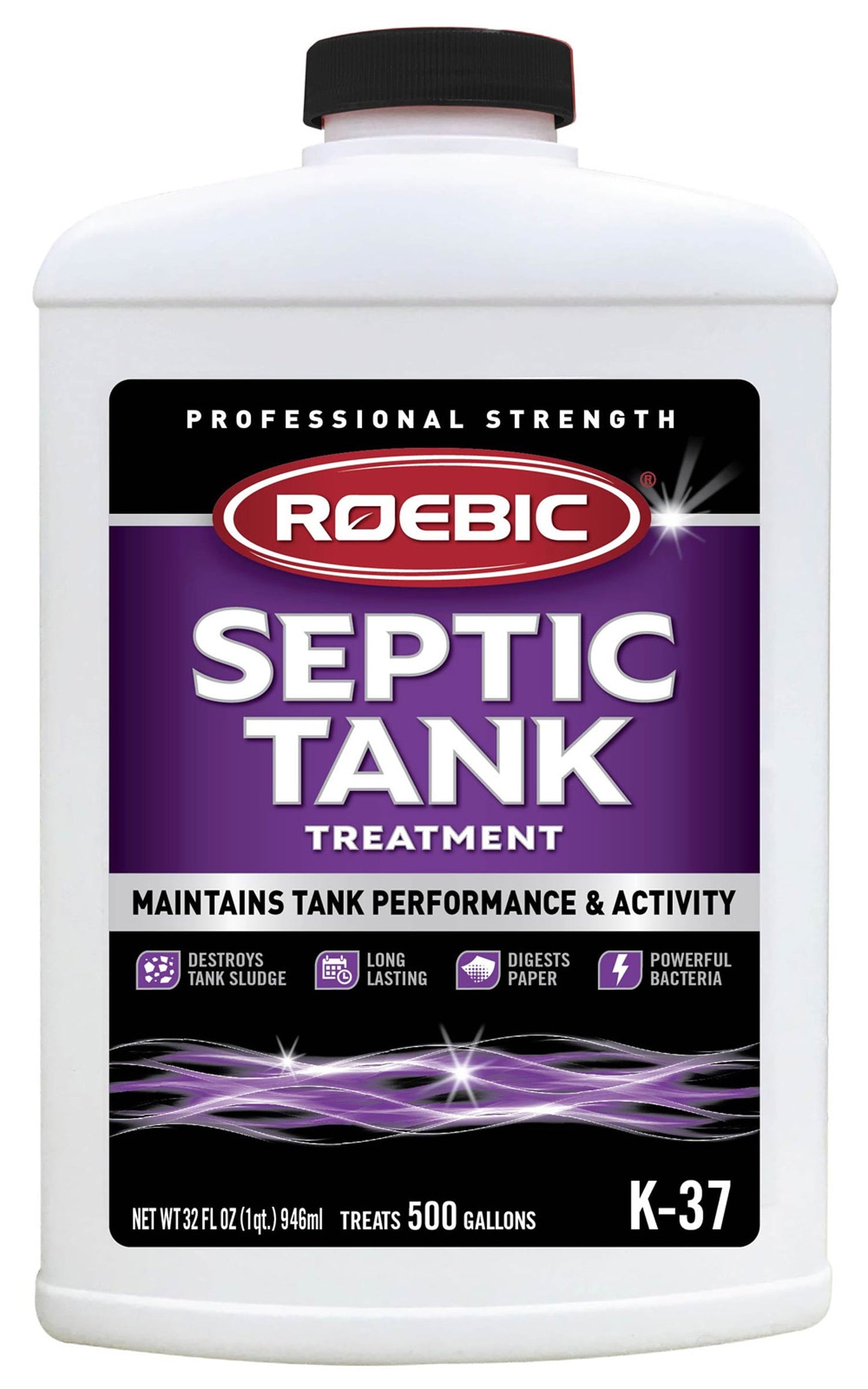 Roebic Brand K-37-Q Septic Tank Treatment, Safe for Toilets, 32 Oz