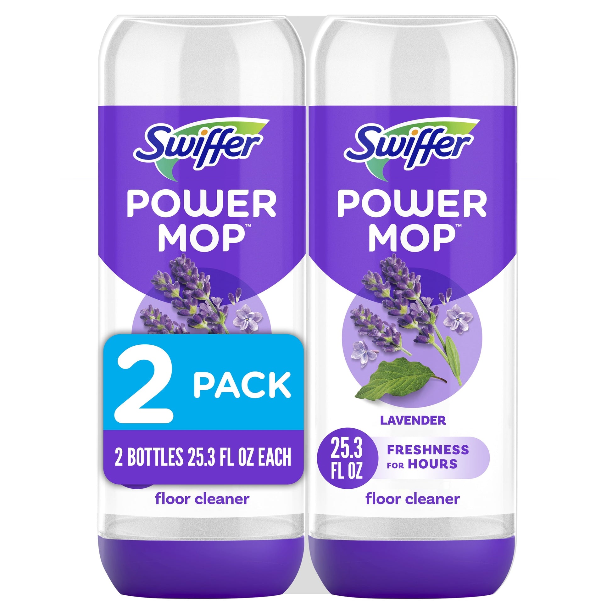 Swiffer Power Mop Refill Solution, Tile, Vinyl, Laminate, Wood, Floor Cleaner, Lavender, 50.6Oz