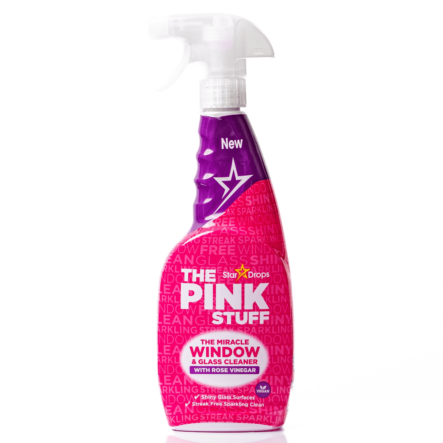 The Pink Stuff, Miracle Window and Glass Cleaner Spray, Rose Vinegar, 25.36 Fluid Ounce