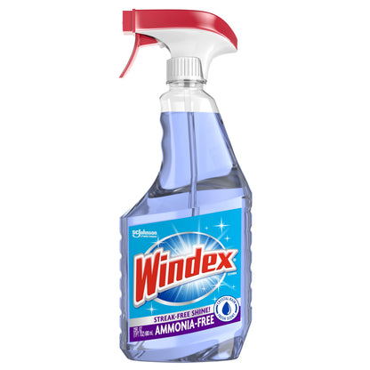 Windex Ammonia-Free Glass Cleaner, Crystal Rain Scent, Spray Bottle, 23 Fl Oz