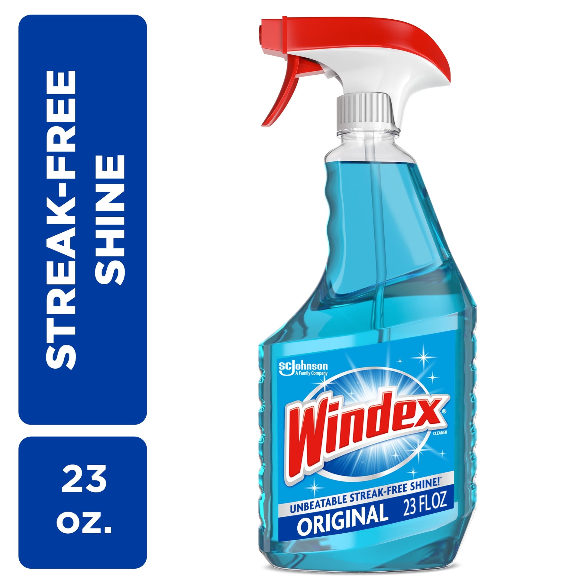 Windex® Glass Window Cleaner, Essential Cleaning Supplies, Original Blue, Spray Bottle, 23 Fl Oz, 1 Count