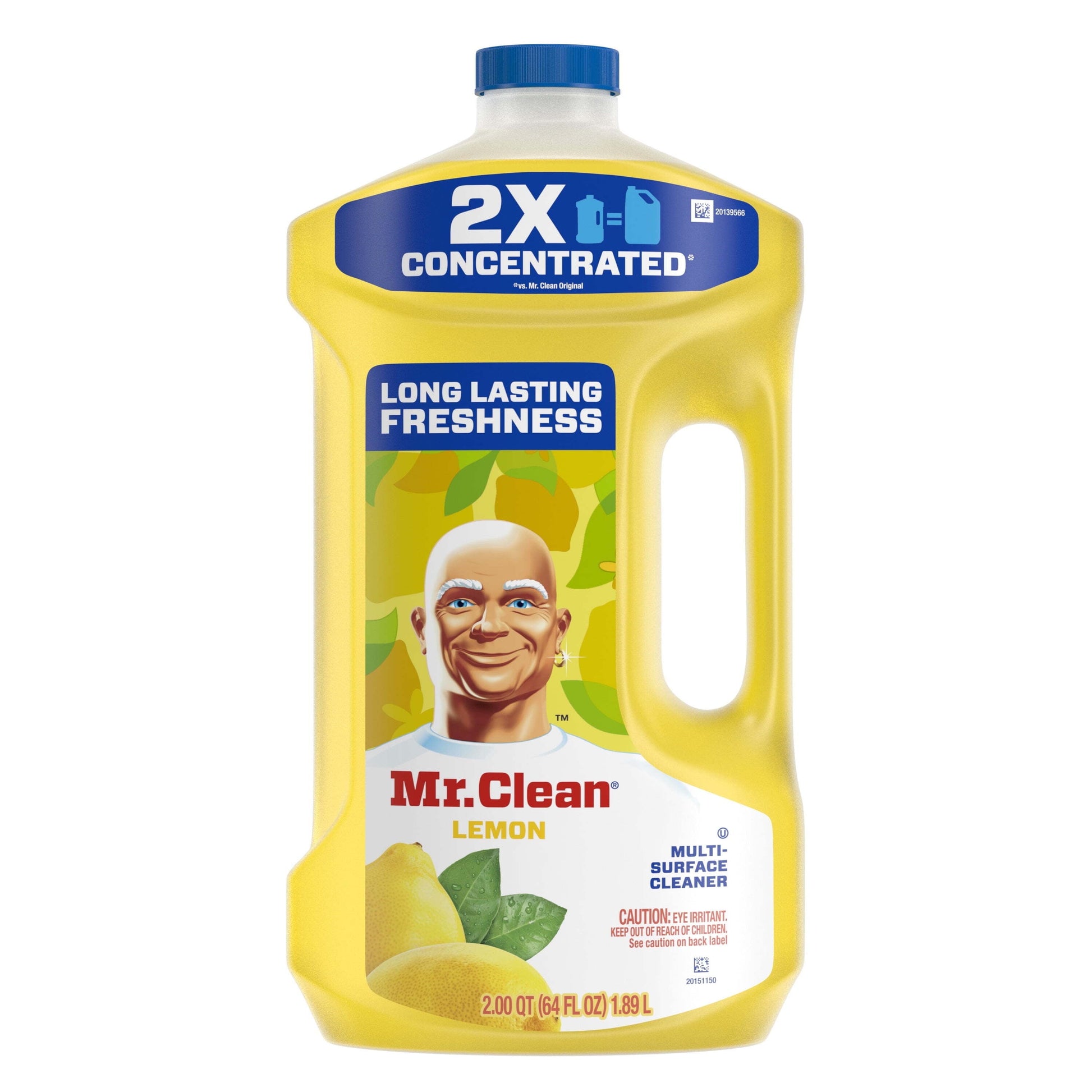 Mr. Clean 2X Concentrated Multi Surface, All Purpose Cleaner with Lemon Scent, 64 Fl Oz