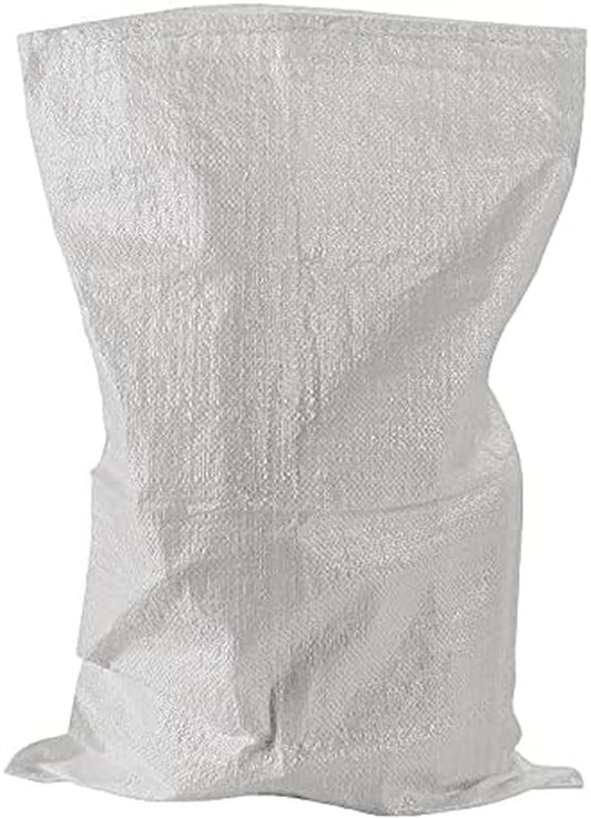 A&A SUPPLIES UK - 20 X Woven Rubble Builder Sacks Bags - Strong Builders Bag - Heavy Duty White Jumbo Waste Sack 60 X 100 CM (24.5 X 39") (20)