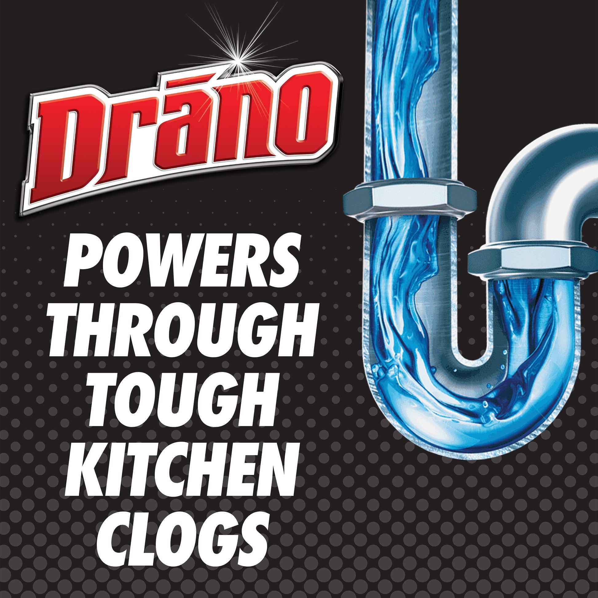 Drano Kitchen Granules Sink Clog Remover, Commercial Line, 17.6 Oz, Household Cleaner