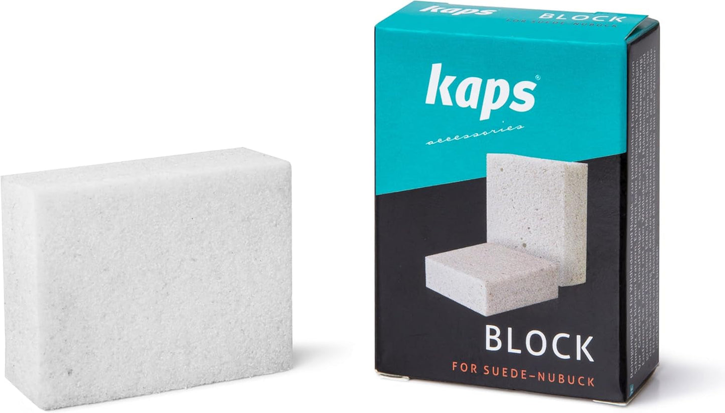 Kaps Quality Nubuck and Suede Eraser, Stain Remover, Gum Cleaner, Shoes Leather Accessories Car Seats Upholstery, Block